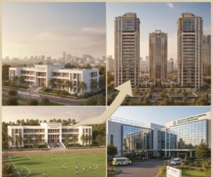 upmarket property is boosted by schools and hospitals