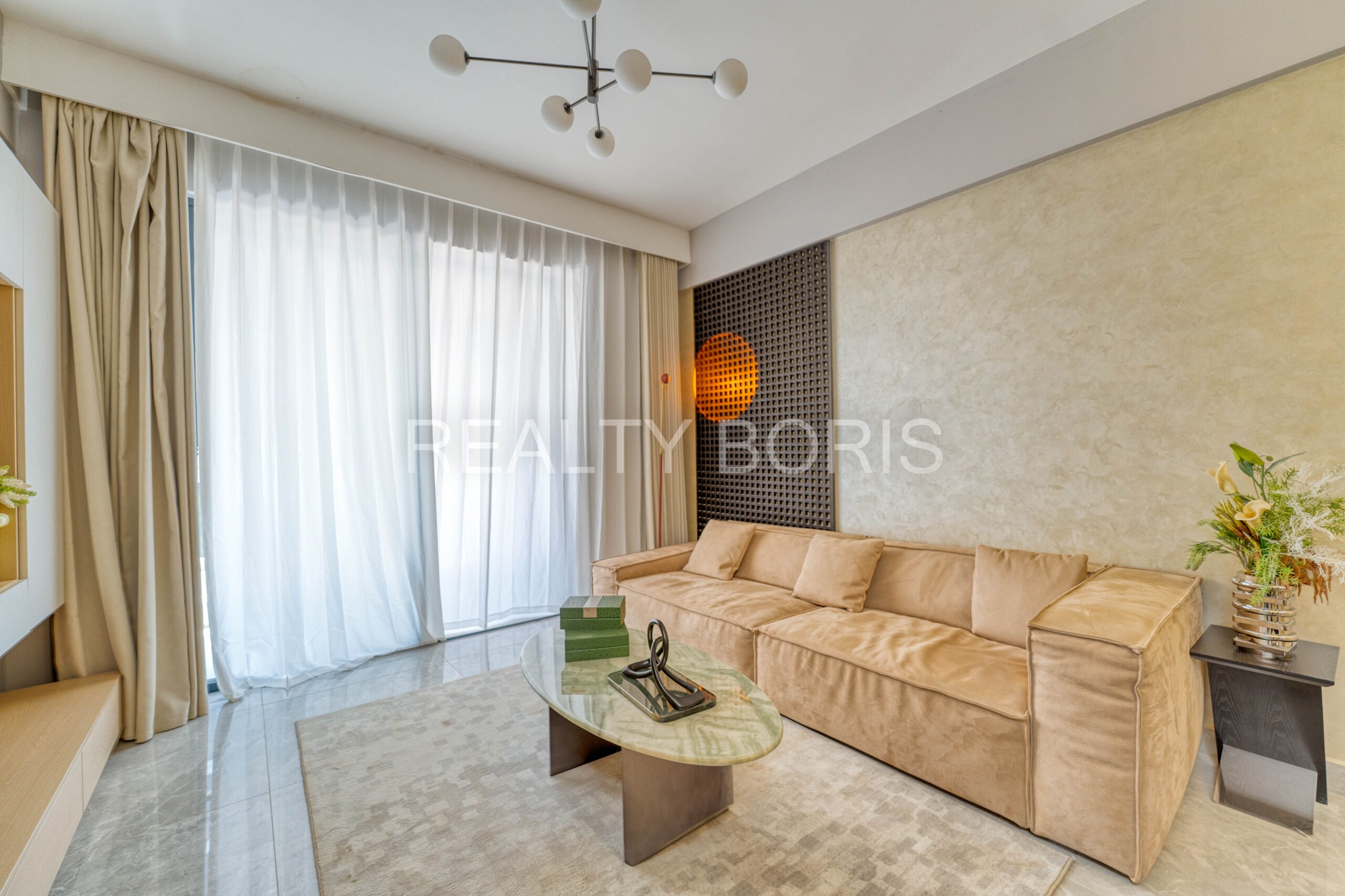 Spacious living area in modern apartments for sale in Lavington with large windows and natural light