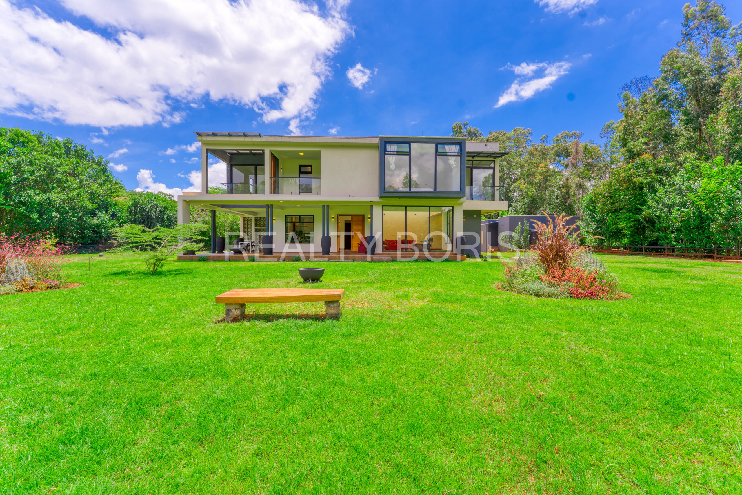 4 bedroom villa for sale in Karen Nairobi luxury home with garden rooftop terrace and modern architecture on 1 acre land
